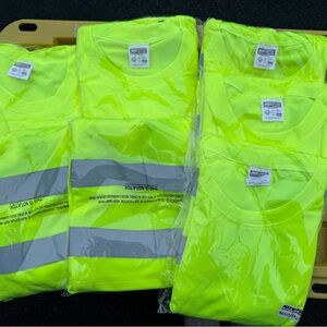 High Visibility Safety T-Shirts - Neon Yellow Lime